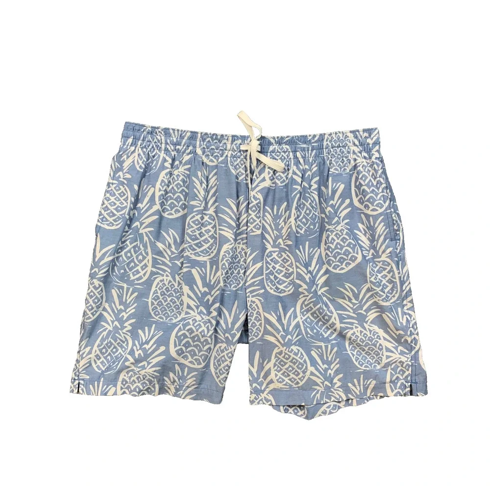 Chubbies Shorts Mens XL Extra Large Periwinkle White Thigh Napples Swim Trunks